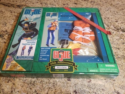 GI Joe 12" 40th Anniversary #7 Action Sailor Navy Attack Set 1964-2004 - New