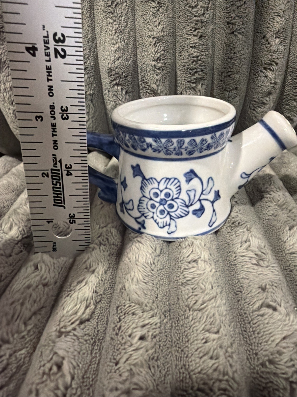 Blue & White Porcelain Neti Pot Small Ceramic Nasal Rinse Teapot Floral ...
