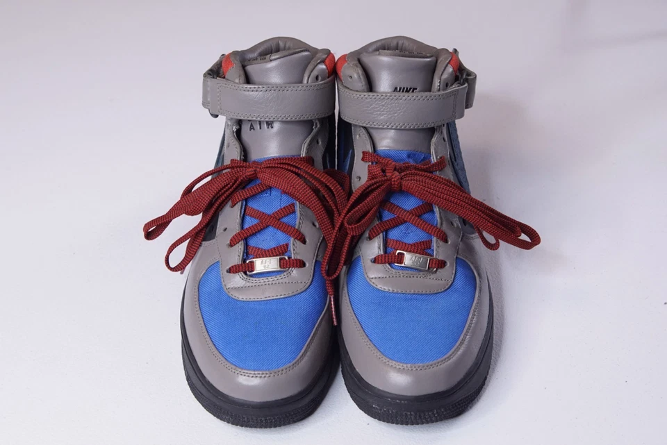 Nike Air Force 1 Mid Supreme WP 333887-441 Blue Gray Black Sneakers Size 11.5 - Image 3 of 4