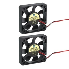 2 Pcs 3D Printer 5010 Cooling Fan, 12V 4928RPM 50x50x10mm Hydraulic Bearing