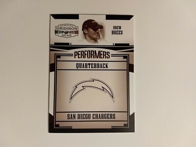 2005 Gridiron Gear Performers Silver DREW BREES Saints Serial #219/250 Nrmt+