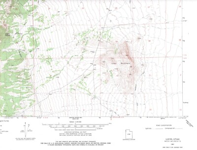 Lucin Quadrangle Utah 1967 USGS Topo Map 7.5 Minute Topographic