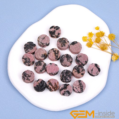 Natural Quartz Gemstones Rose Flower Hand Carved 14mm Jewelry Making Beads 12Pcs - Picture 55 of 135