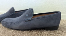 Mezlan Sagrada Blue Suede Loafers Made in Spain size 9M