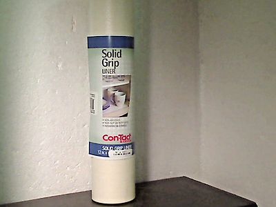 Kittrich Con-Tact 05F-C6E52-01 5' x 12'' Solid Grip Liner, White ,  FREE SHIPPING