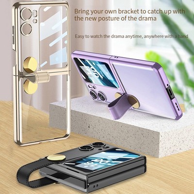Luxury Plating Clear Case Shockproof Protective Phone Case For OPPO Find N2 Flip