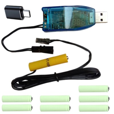 USB C to 1V-24V AAA/LR03 Battery for Remote Controls Flashlight LED