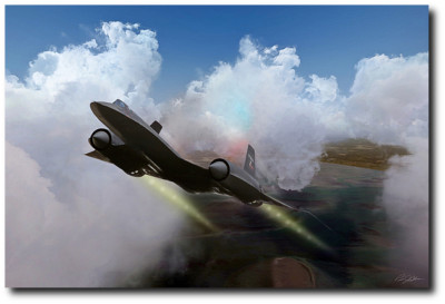 Kadena Cobra by Peter Chilelli - Lockheed SR-71 ''Blackbird'' - Aviation Art Print
