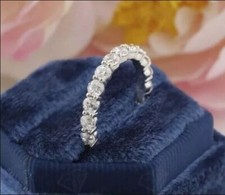 1Ct Round Cut Lab Created Diamond Wedding Engagement Ring 14K White Gold Plated