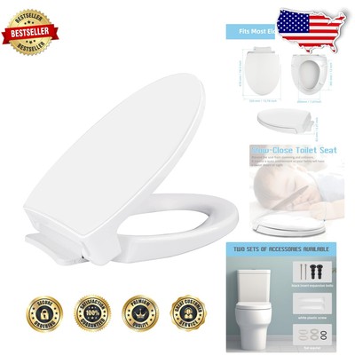 Ergonomic Soft-Close TOTO Toilet Seat - High-Impact Polypropylene, Cotton White