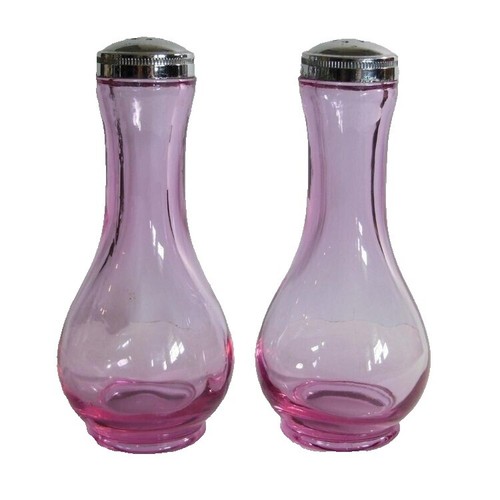 A&B Danish Wood Stainless Designer 3in Salt Pepper Shakers 1960s