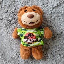 20" Jurassic Park Teddy Bear Plush Camo Shirt Universal Studios Stuffed Animal