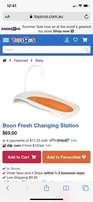 boon changing table