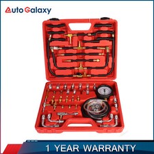 Gasoline Fuel Injection Pressure Tester Gauge Tool Kit Relief Valve W6ft Tubing