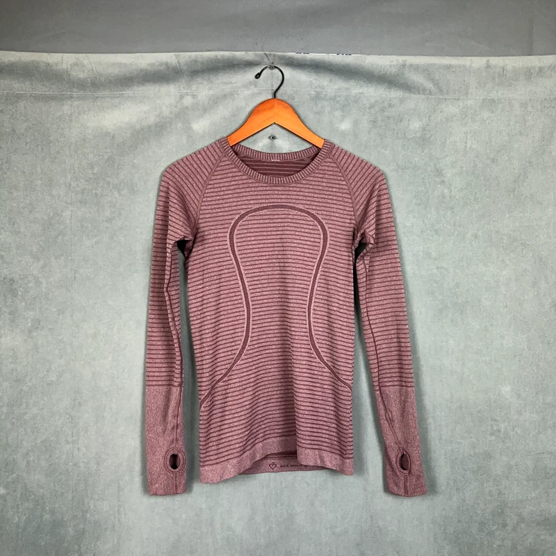lululemon swiftly tech long sleeve heathered bordeaux drama shirt