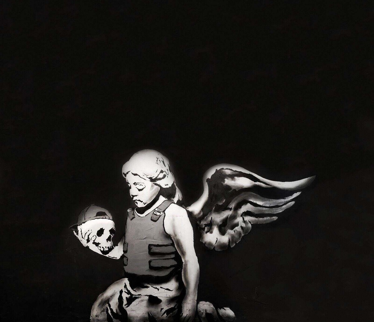 【限定額装】Banksy Angel with Paint プリント/バンクシー Angel with Skull by Banksy Quality Print - Frame Me | eBay