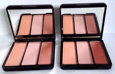 2 Eve Pearl Blush Trio Sweet Cheeks 2 Blushes & 1 Bronzer 0.32 oz SLIGHTLY BRUSH