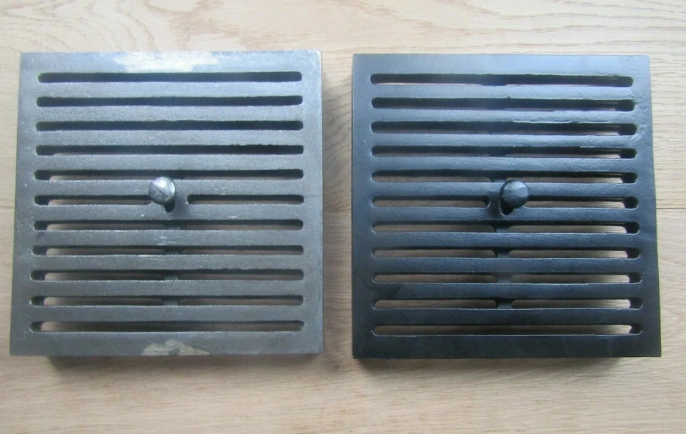 SLIDING VENT Cast Iron air Brick Ventilation Grill Wall Air Vent open shut cover