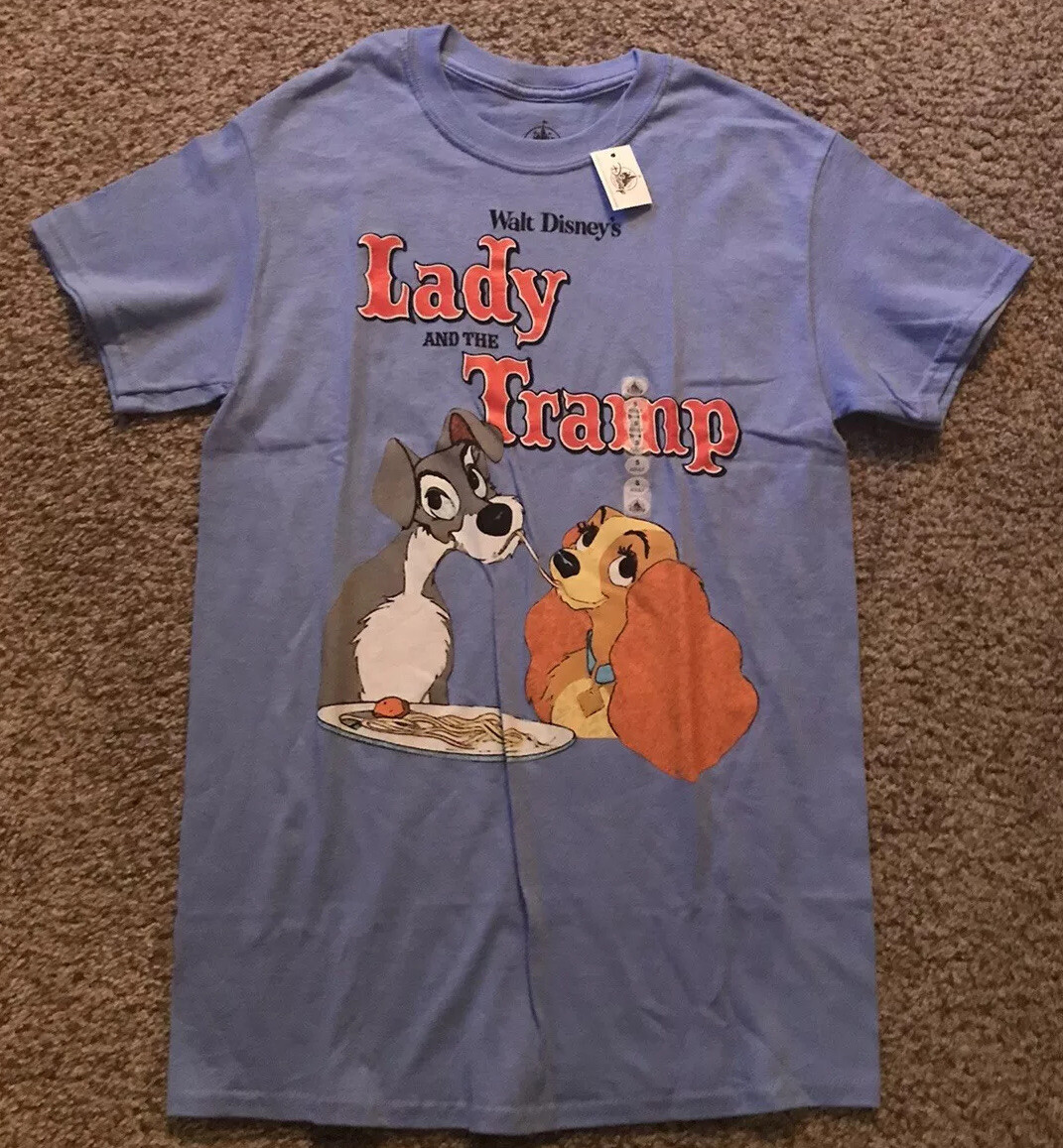 DISNEY PARKS WALT DISNEY'S LADY AND THE TRAMP ADULT T-SHIRT S M L