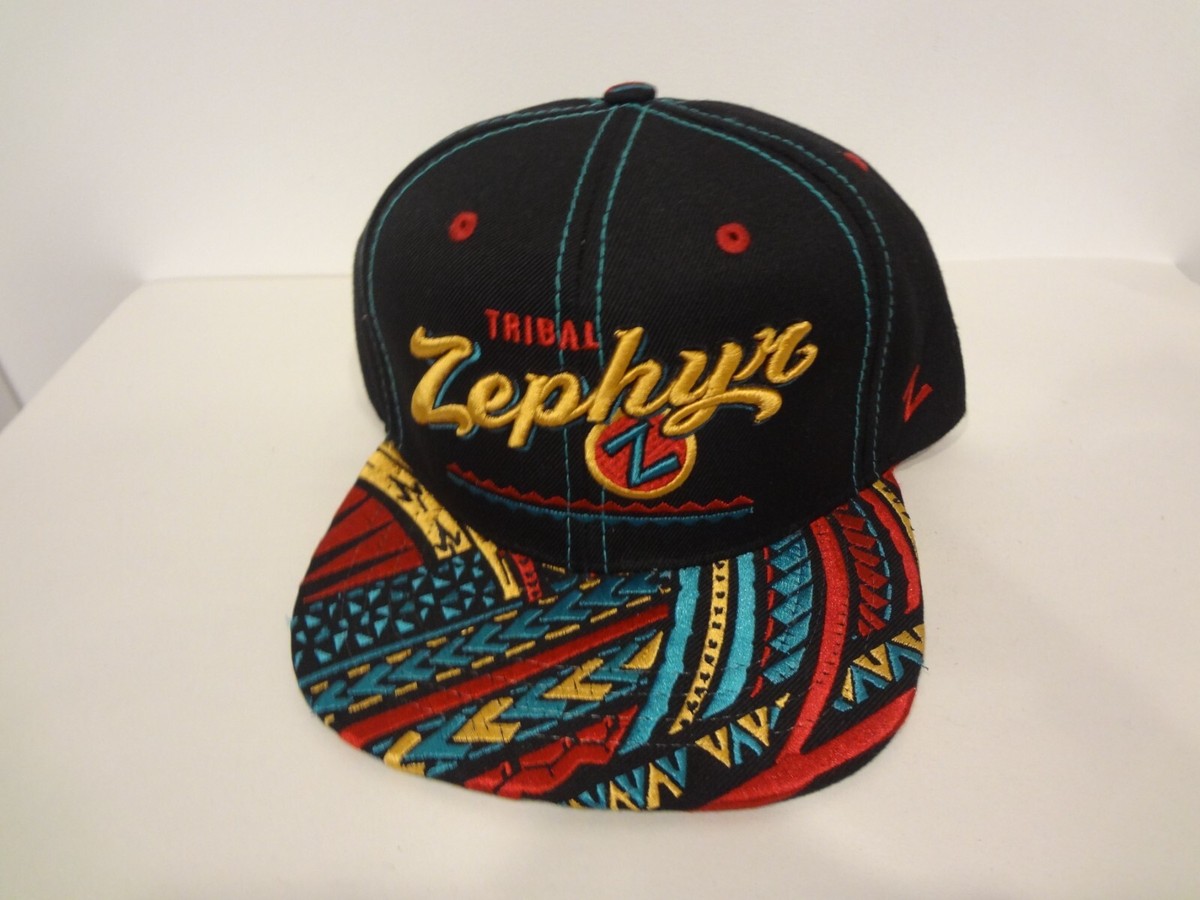 Vintage Tribal Zephyr Script Snapback Cap Hat 90s TOA Collection
