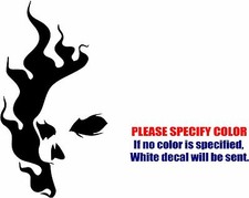 Flaming Skull 5 Decal Sticker JDM Funny Vinyl Car Window Bumper Truck Wall 7"