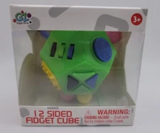Giggle Zone 12 Sided Fidget Cube, Relieves Stress and Anxiety Anti Depression