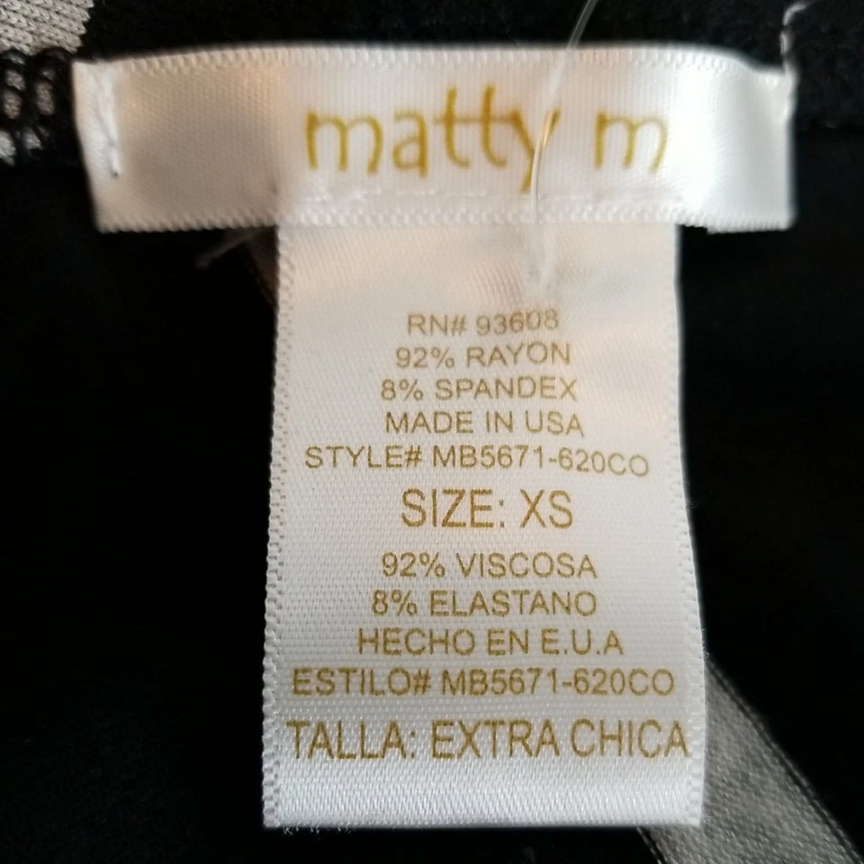 Falda Larga Matty M Mujer XS Elástica, Rayas, Blanco y Negro, Nueva Con Etiquetas Foto 2 de 4