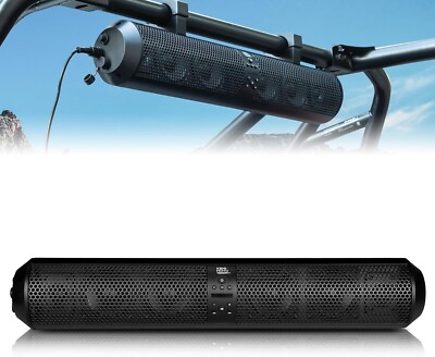 Kemi Moto B0117-00601BK 28'' UTV Sound Bar Speaker Marine Audio System