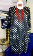 Black and White Polka Dot Scoop Tunic