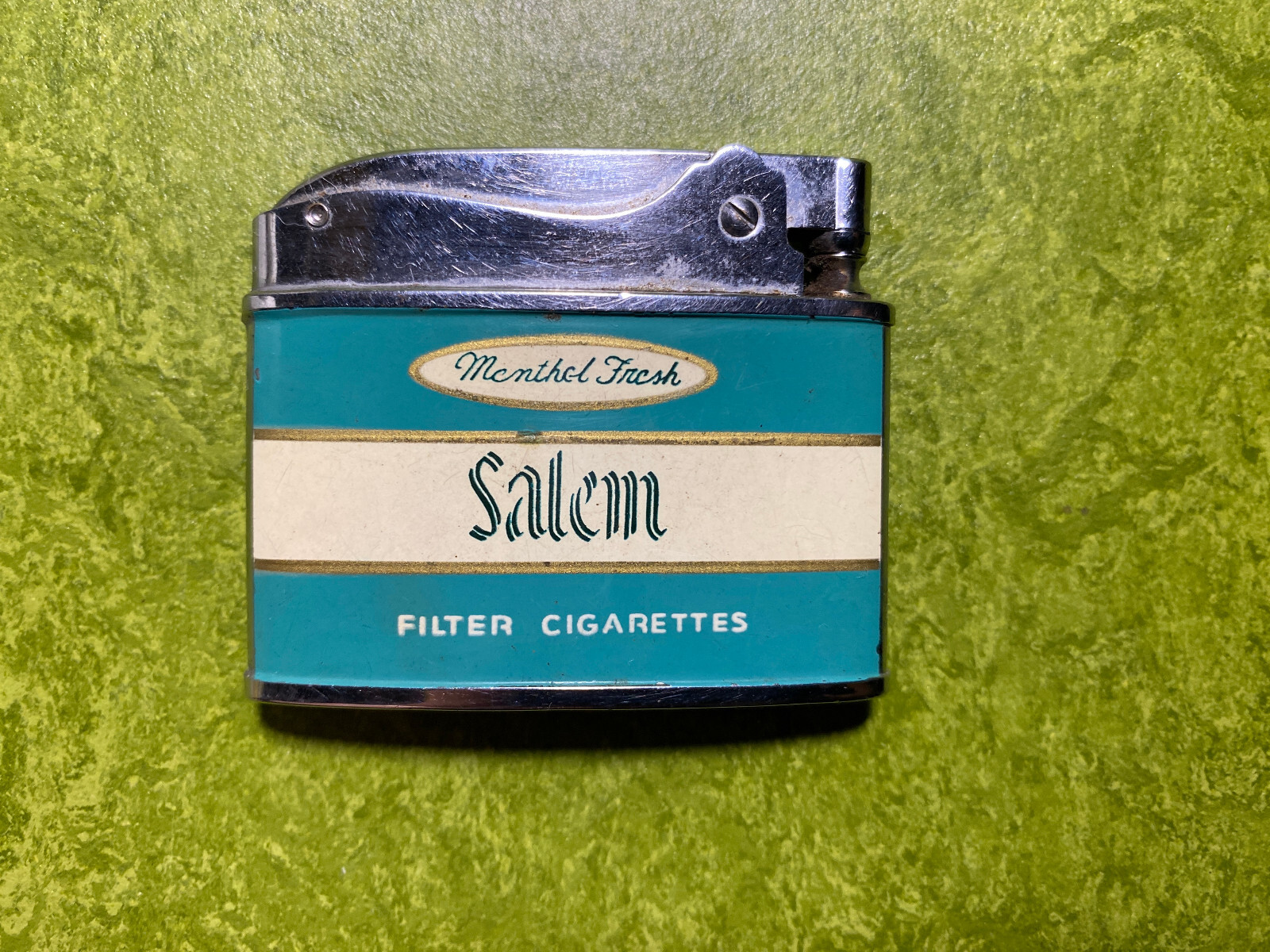 5 Vintage Lighters Lot Salem, Art Deco, Leather Wrapped, Royal Star