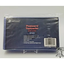 Photo and Postcard Toploader Holder Case Rigid 12mil Size 6 3/8 x 3 7/8 Clear