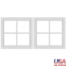 2 Pack 12x12 Flush Mount Shed Windows Tempered Glass Outdoor Use Installation