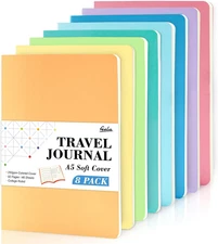 Feela 8 Pack Soft Cover Journal Bulk, Notebooks College Ruled for Work, Lined Tr