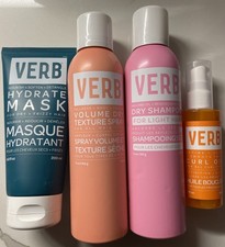 Verb Hair Set Hydrate Mask, Dry Shampoo, Volume Dry Texture Spray, Curl Oil New