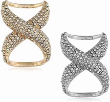 2 PCS Fashion Scarf Clips Scarf Ring Buckle Rhinestone Scarf Ring Buckle Silk Sc