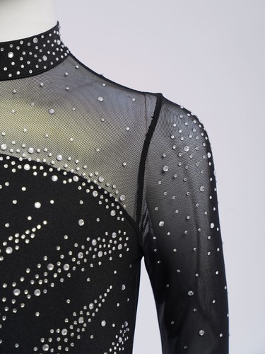 Kids Girls Dresses Dance Dancewear Sparkling Leotard Competition Skirt Ballet - Picture 29 of 79