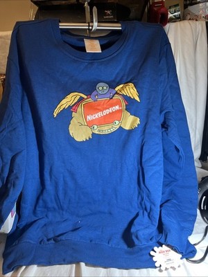 Nickelodeon Nick Box  Sweatshirt Adult Large Blue Bumper Monster  Top