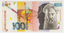 1992 Slovenia 100 Tolarjev 651083 Paper Money Banknotes Currency