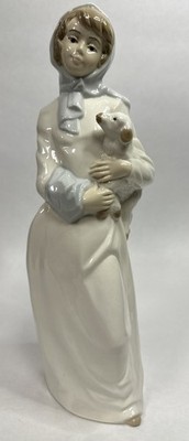 MIRMASU Valencia Porcelain Lady/Girl with Sheep Figurine 12''EUC C21