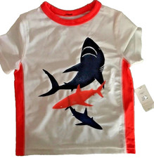 Baby Gap Shark Swim UV/UPF 40 Protection Shirt Rash Guard Xmas Toddler 2T