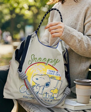 Ball & Chain Snoopy Tote Bag Peanuts Embroidered Eco Shopping Bag California