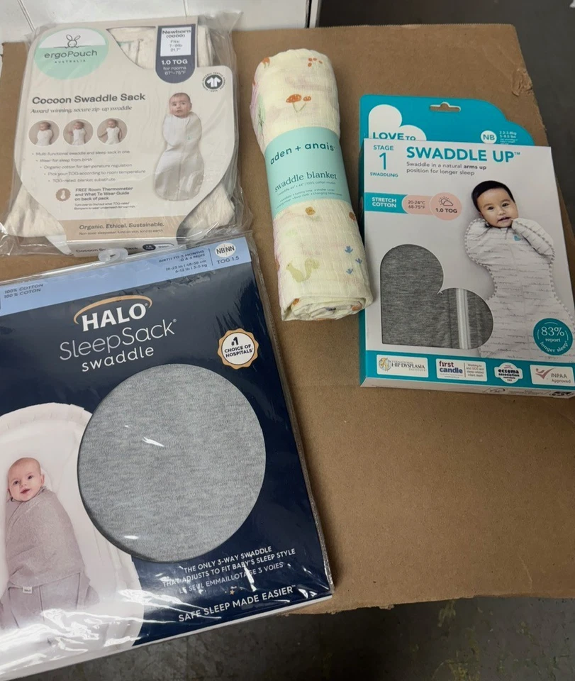 Babylist Swaddle Box Gift Set Swaddle Cocoon Sacks - Image 2 of 4