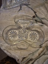 Glass Plate with Flower Pattern