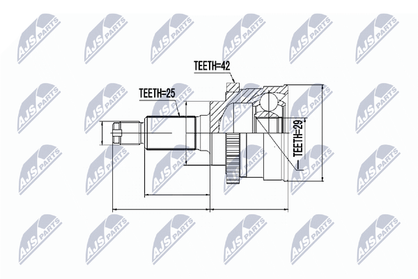 Gelenksatz Antriebswelle NTY NPZ-SU-022 FüR Baleno Liana Suzuki ER EG 413 SY419-image