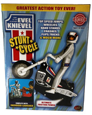 NEW Evel Knievel Stunt Cycle Amazing Wind Up and Go Action Toy Launcher sealed