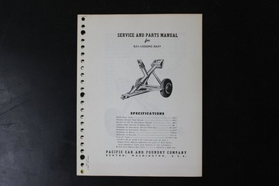 Pacific Car & Foundry SLS-J Logging Sulky Service & Parts Manual USA