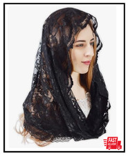 Infinity Chapel Veil Floral Latin Mass Head Covering Lace Scarf Mantilla Veils