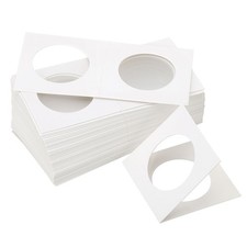 2x2 Coin Flips, 400 Pack 33mm Cardboard Coin Holder Paper Coin Holders, White