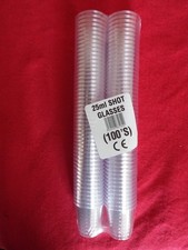 100 pcs Plastic Reusable Shot Glasses  for Parties Weddings etc