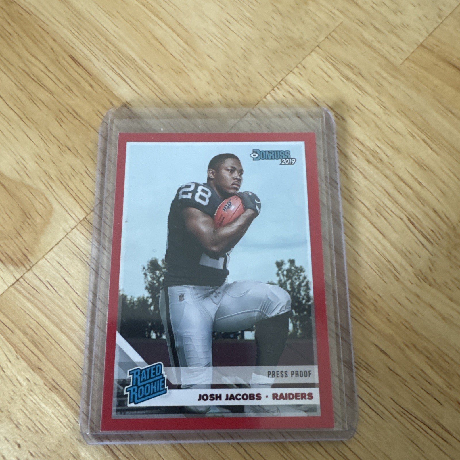 2019 Donruss Josh Jacobs Press Proof Red Rookie RC #308 Raiders